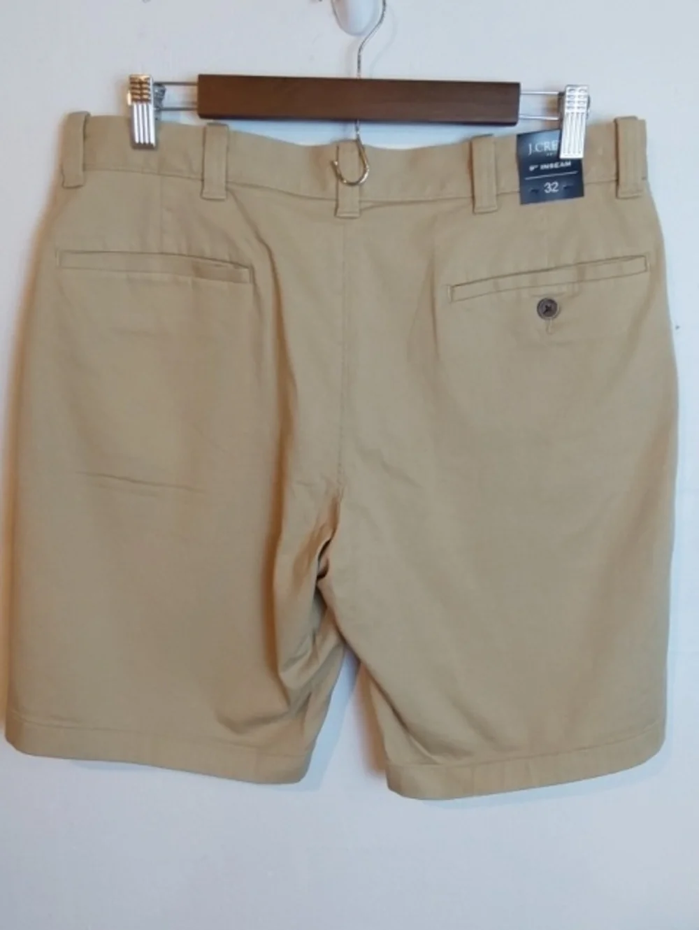 J. Crew|Men's Beige Khaki Chino Dress Shorts Pockets Neutral Preppy Campus Sz.32